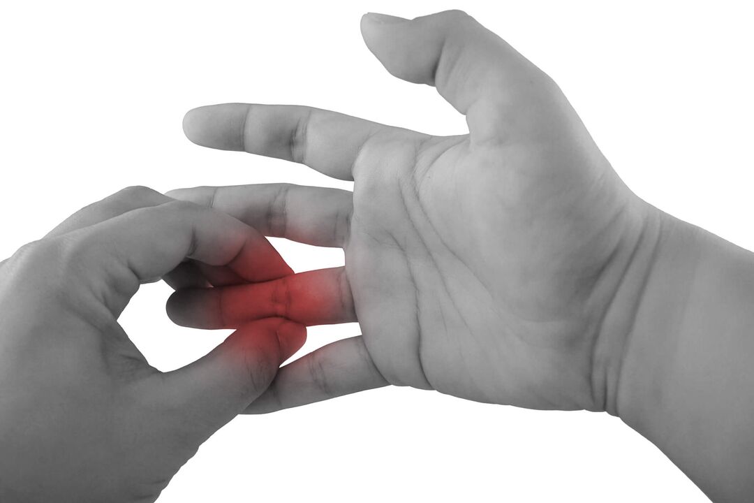 Inflamația la nivelul articulațiilor degetelor ca cauză a durerii
